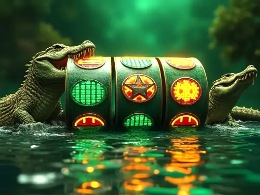 Croco River Jackpots pokie artwork at Neospin Casino